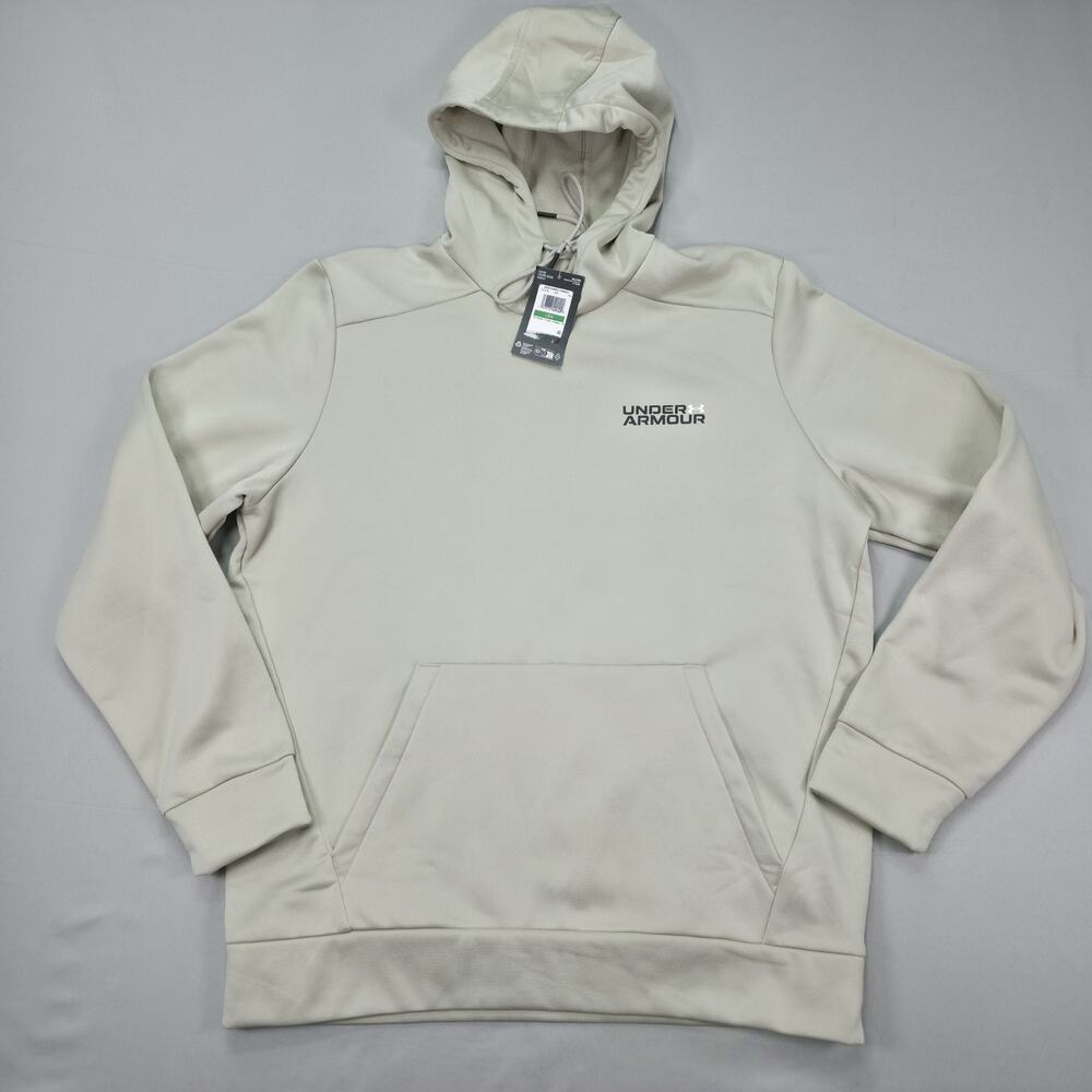 Under Armour Hoodie Mens Large Loose Fit Armour Fleece Pullover Logo Streetwear